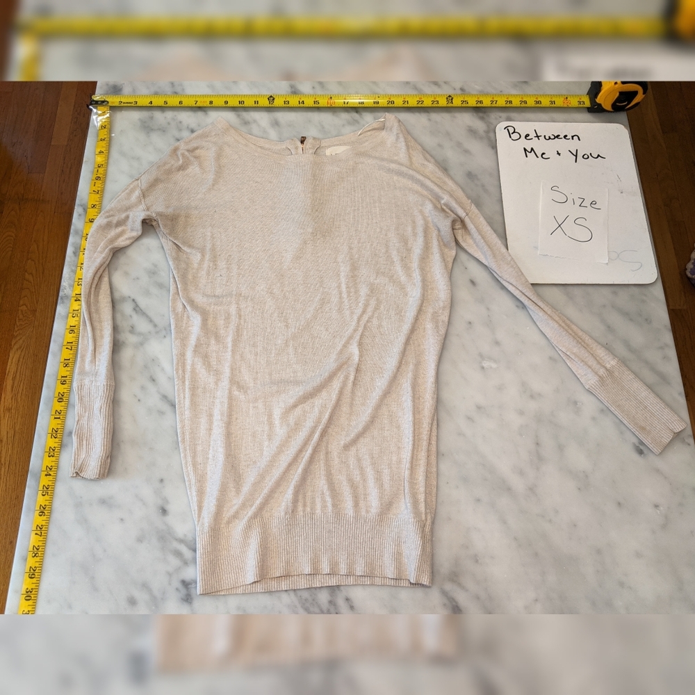 5/$25 long cream sweater